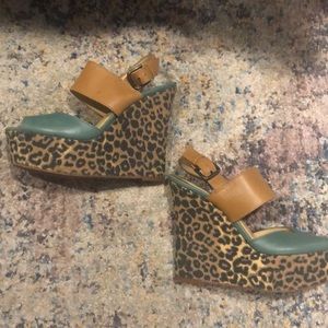 Nine West Leopard Wedge